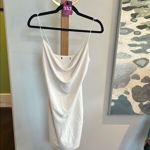 #152 Elegant White Slip Dress Size M PTP 18